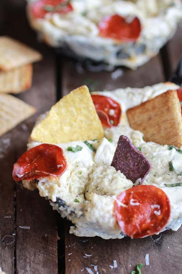 Roasted Cauliflower White Pizza Dip | halfbakedharvest.com