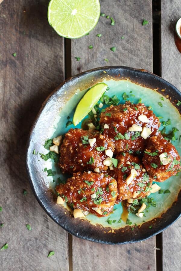 Sweet and Sour Sticky Thai Boneless Oven Baked Chicken Wings | halfbakedharvest.com
