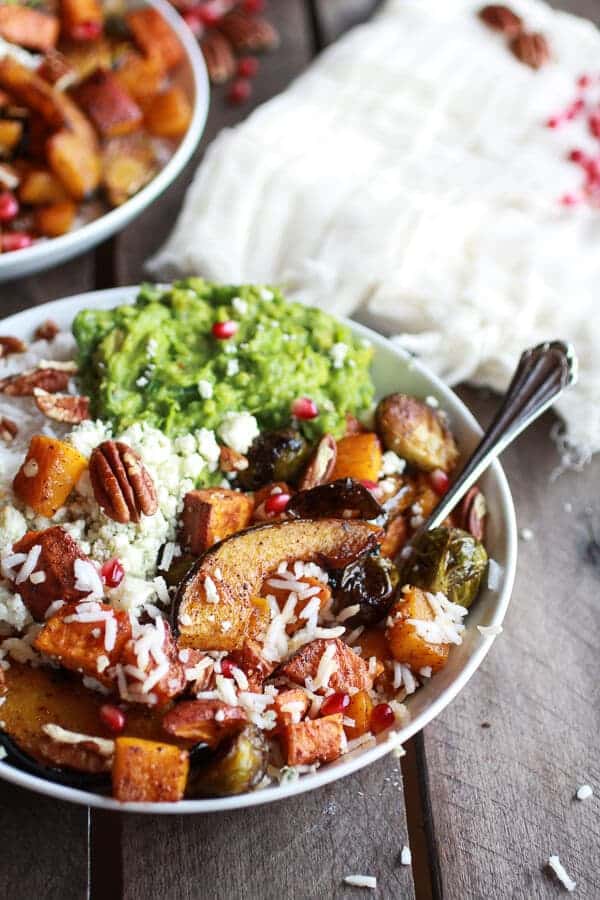 Roasted Harvest Veggie, Curried Avocado + Coconut Rice Bowls | halfbakedharvest.com