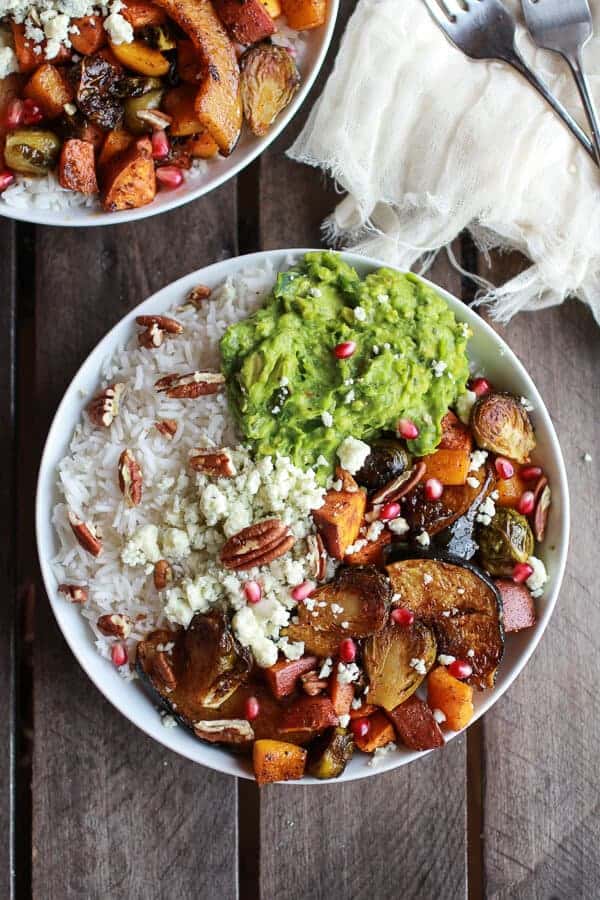 Roasted Harvest Veggie, Curried Avocado + Coconut Rice Bowls | halfbakedharvest.com