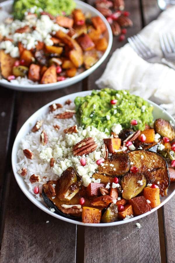Roasted Harvest Veggie, Curried Avocado + Coconut Rice Bowls | halfbakedharvest.com