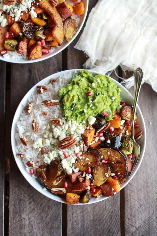 Roasted Harvest Veggie, Curried Avocado + Coconut Rice Bowls | halfbakedharvest.com