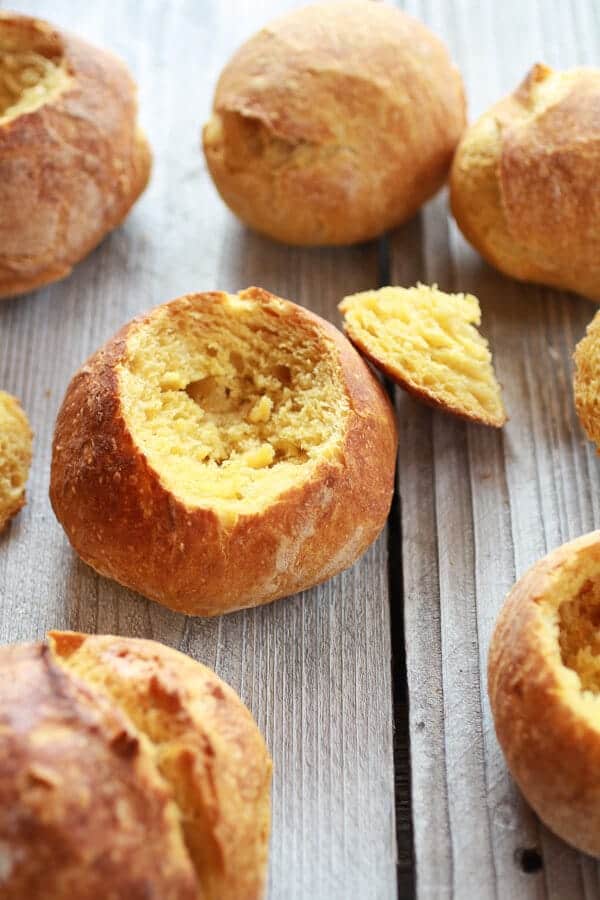 Super Easy Crusty No-Knead Pumpkin Bread Bowls | halfbakedharvest.com