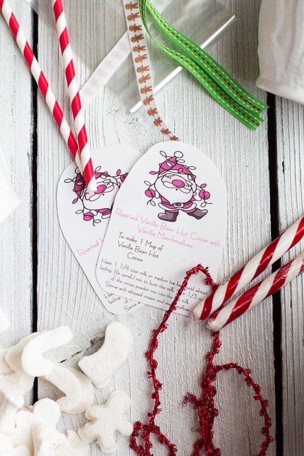 Homemade Holiday Gifts- Easy Double Chocolate Vanilla Bean Hot Cocoa Mugs + Marshmallows | halfbakedharvest.com