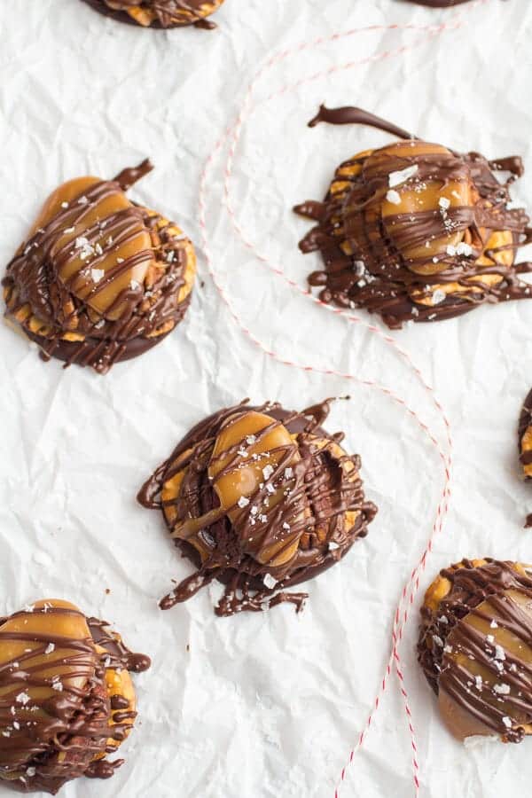 (Idiot Proof) Salted Chocolate Covered Pretzel Nutella Turtle Cookies | halfbakedharvest.com