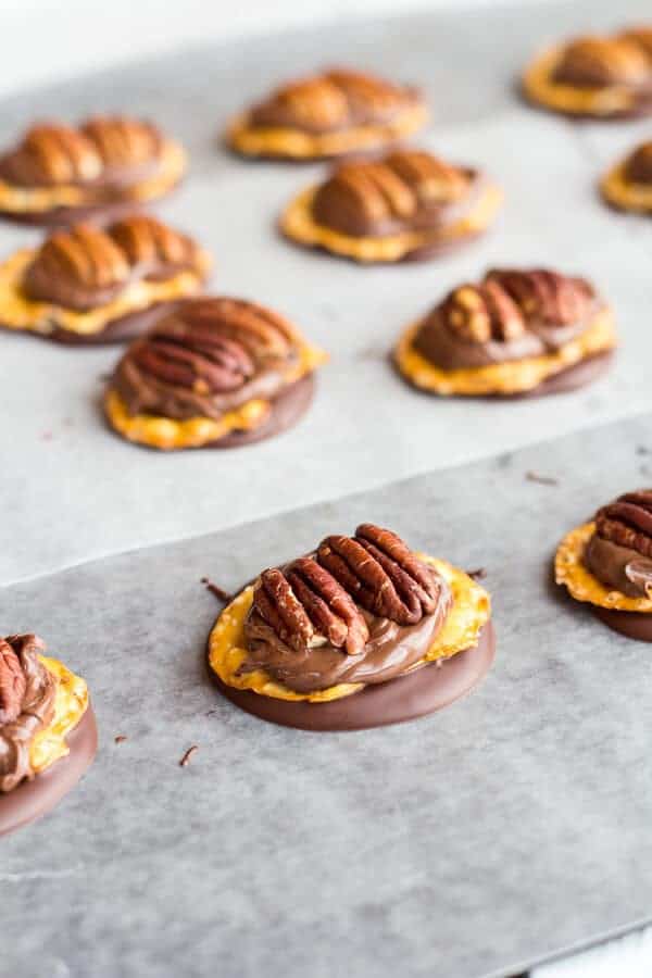 (Idiot Proof) Salted Chocolate Covered Pretzel Nutella Turtle Cookies | halfbakedharvest.com