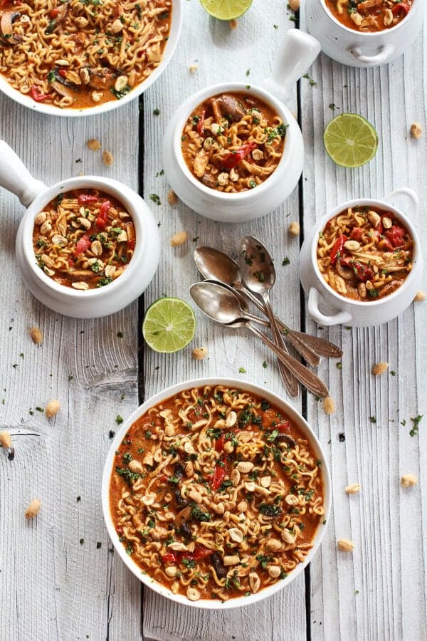 Thai Peanut Chicken and Ramen Noodle Soup | halfbakedharvest.com