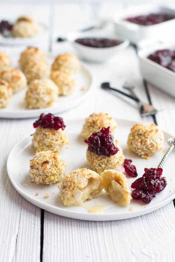 Coconut Crusted Brie Stuffed Quinoa Bites | halfbakedharvest.com
