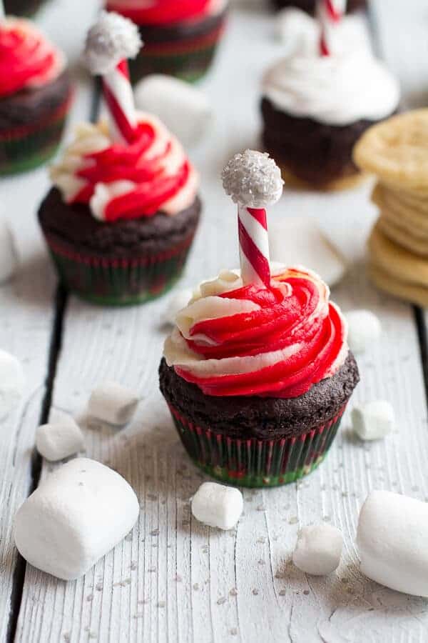 Sugar Cookie Hot Cocoa Cupcakes | halfbakedharvest.com