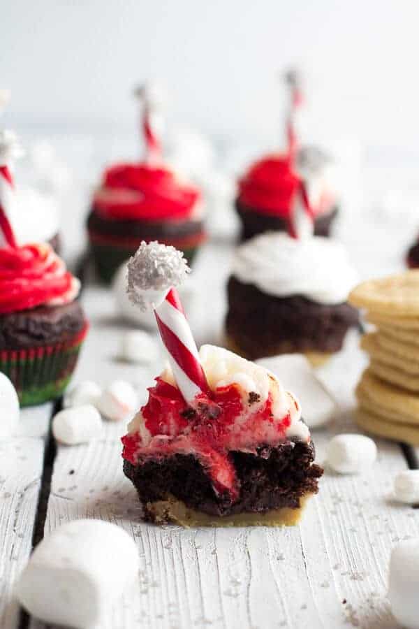 Sugar Cookie Hot Cocoa Cupcakes | halfbakedharvest.com
