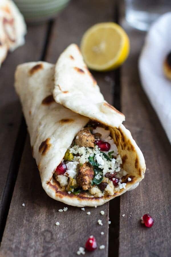 Middle Eastern Chicken and Couscous Wraps with Goat Cheese | halfbakedharvest.com
