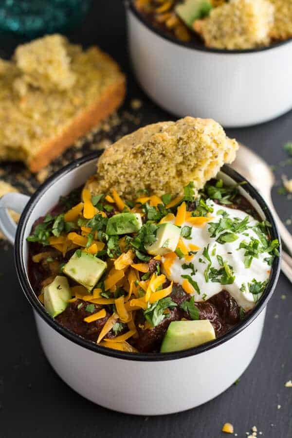 Big Time Jalapeño Lime Black Bean Texas Chili | halfbakedharvest.com