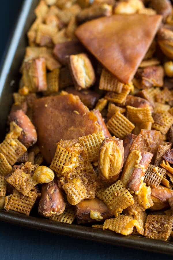 Buffalo Cheddar Chex Mix | halfbakedharvest.com