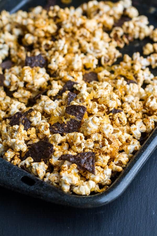 Cheddar Ale Soup with Chili Cheese Popcorn | halfbakedharvest.com