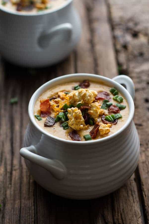 Cheddar Ale Soup with Chili Cheese Popcorn | halfbakedharvest.com