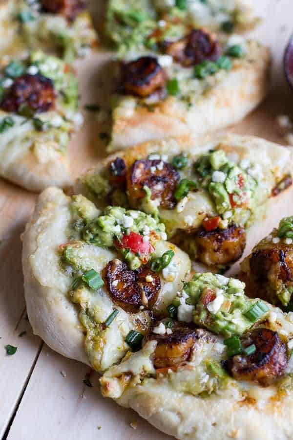 Chipotle Cajun Shrimp and Guacamole Pizza-1
