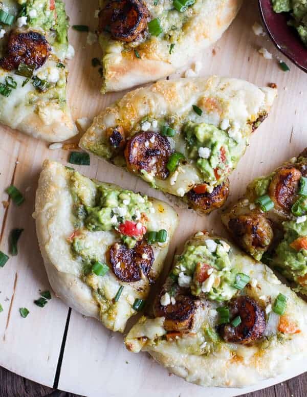 Chipotle Cajun Shrimp and Guacamole Pizza | halfbakedharvest.com