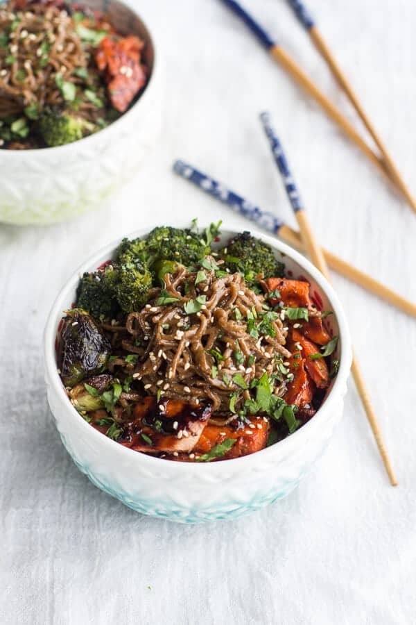Hoisin Caramelized Salmon and Sesame Soba Noodle Bowls | halfbakedharvest.com