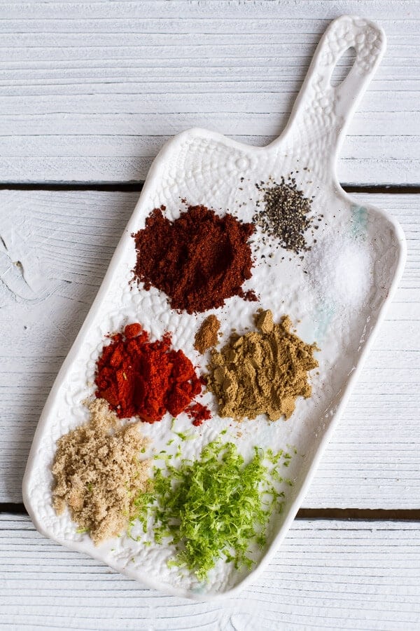 Chile Lime Salmon Fajita Salad with Cilantro Lime Vinaigrette | halfbakedharvest.com