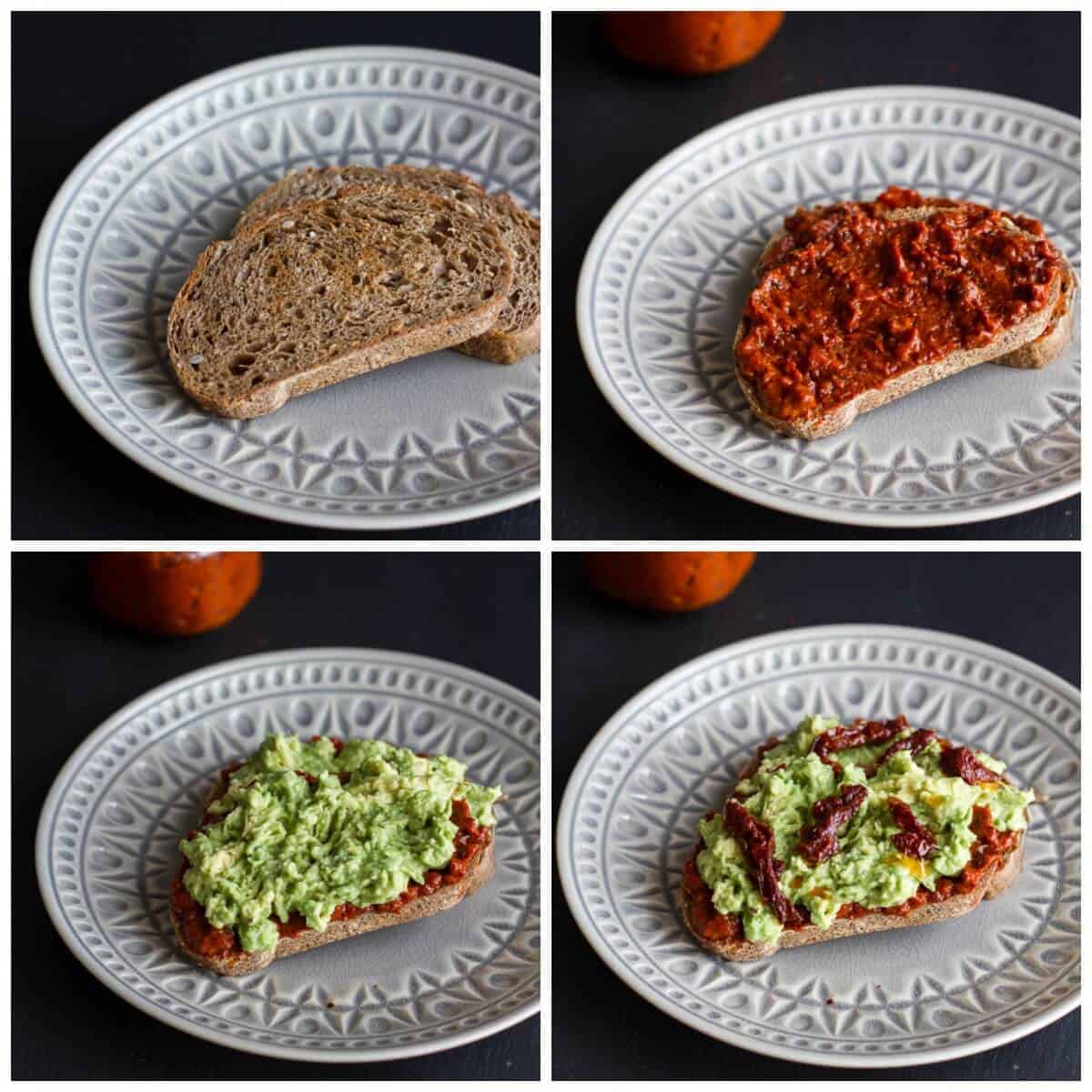 Harissa, Smashed Avocado + Egg Toast with Goat Cheese and Honey Drizzle | halfbakedharvest.com