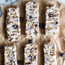 Blueberry Vanilla Greek Yogurt Granola Bars | halfbakedharvest.com @hbharvest