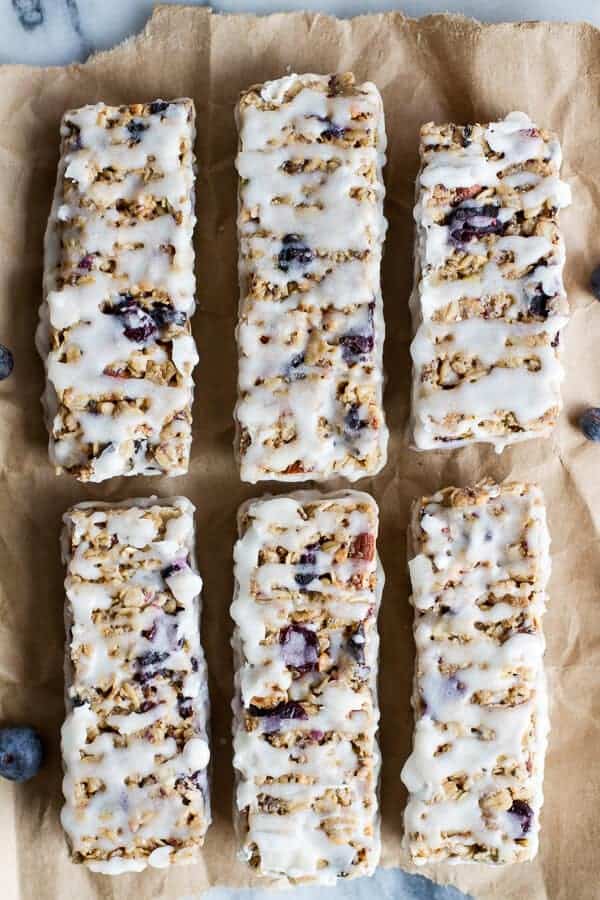 Blueberry Vanilla Greek Yogurt Granola Bars | halfbakedharvest.com