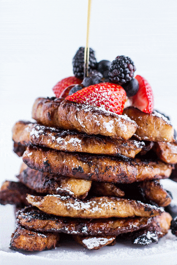 Coffee Caramelized Croissant French Toast Sticks | halfbakedharvest.com