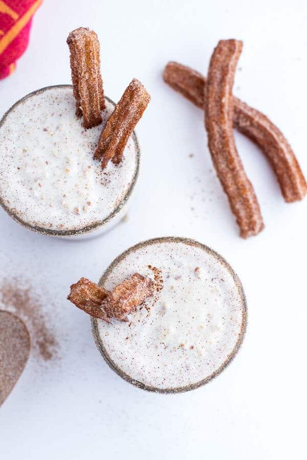 Churro Milkshakes with Dulce de Leche | halfbakedharvest.com