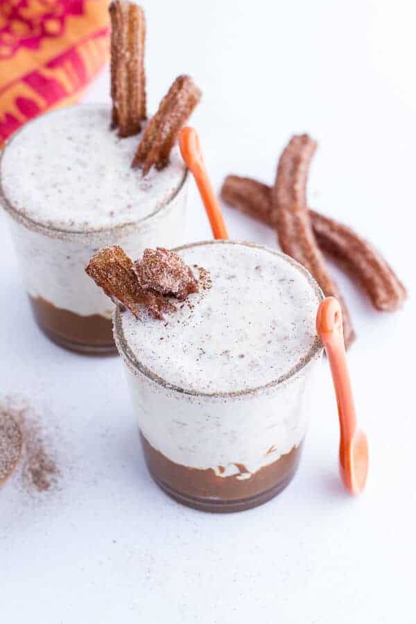 Churro Milkshakes with Dulce de Leche | halfbakedharvest.com