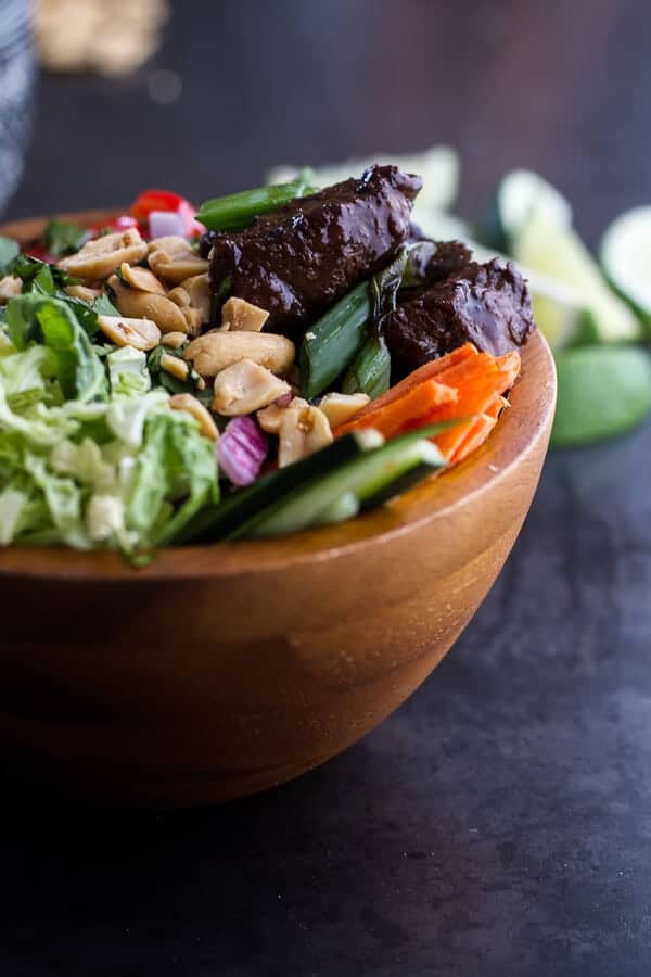 Vietnamese Shaken Beef Bowl with Hoisin Sauce | halfbakedharvest.com