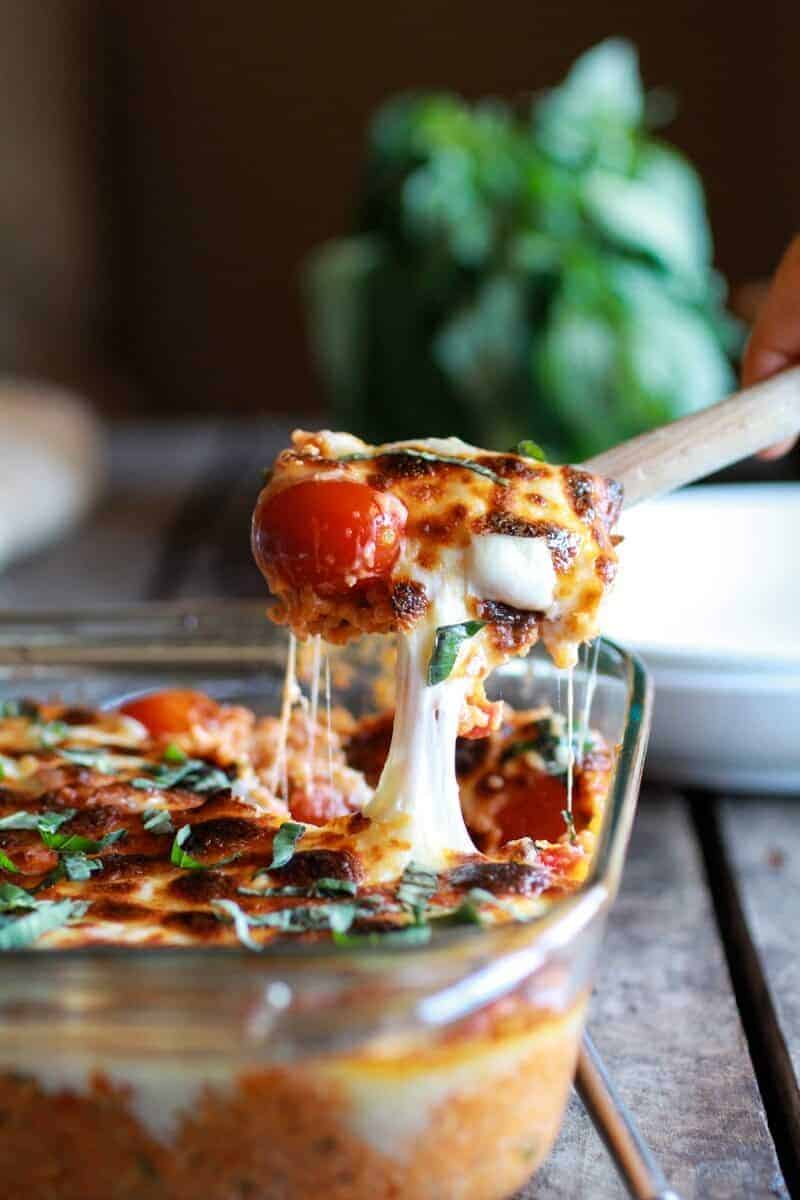 Creamy Caprese Quinoa Bake |halfbakedharvest.com @hbharvest