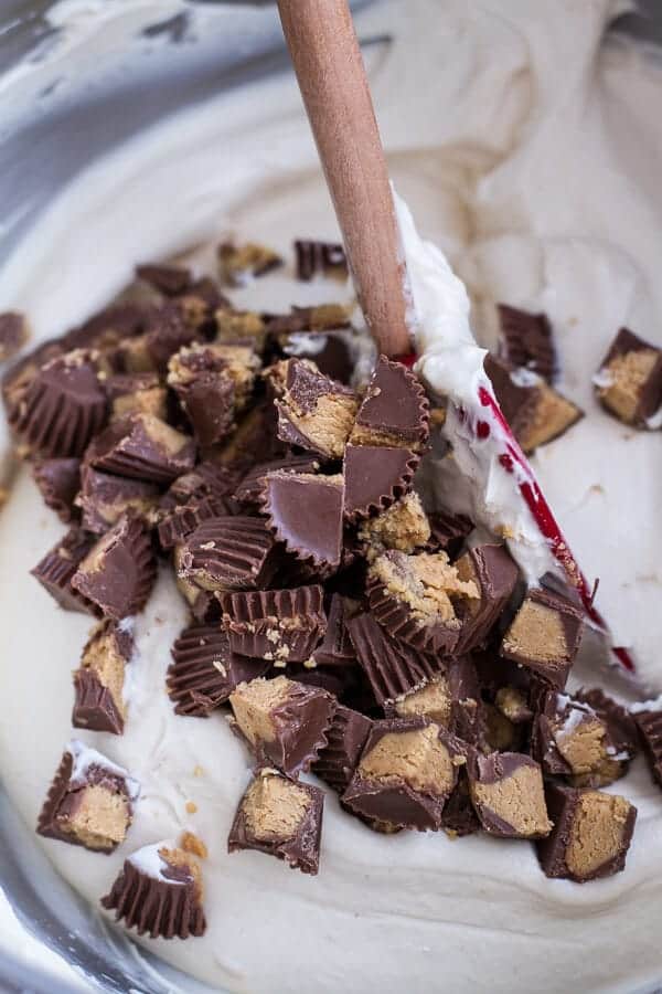 No-Churn Caramel Peanut Butter Cup Soft Pretzel Ice Cream Sammies w-Hot Fudge | halfbakedharvest.com