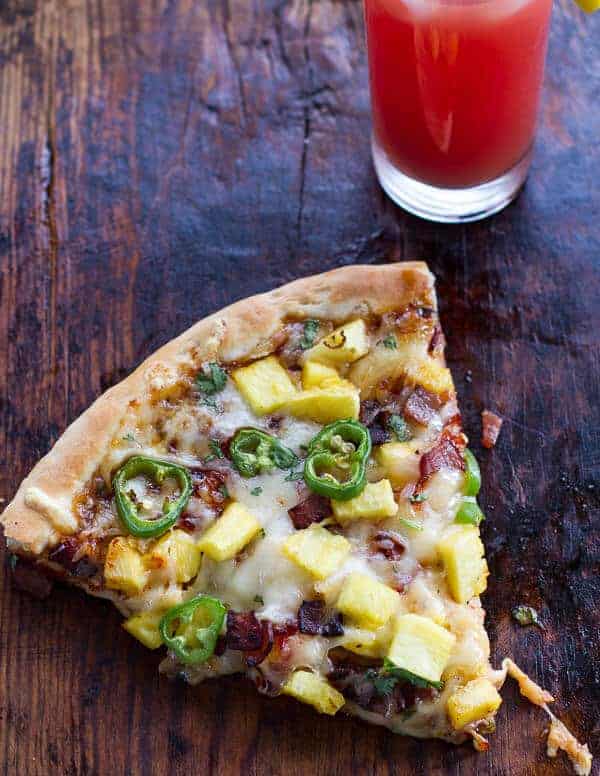 The TJ Hooker Pizza (Chipotle BBQ and Sweet Chili Pineapple + Jalapeño Pizza with Bacon)! | halfbakedharvest.com
