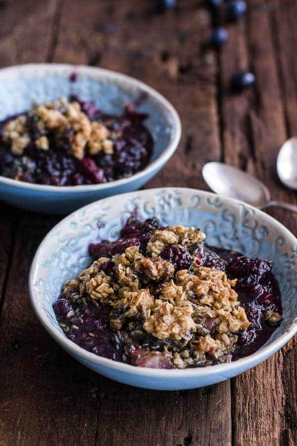 Triple Berry Kahlua Crisp with Double the Crumble | halfbakedharvest.com