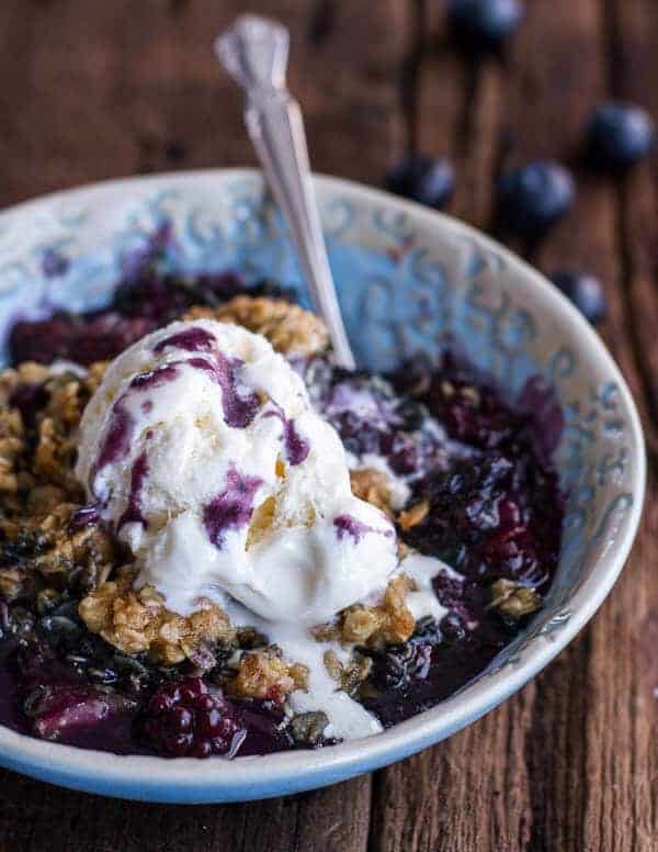 Triple Berry Kahlua Crisp with Double the Crumble | halfbakedharvest.com