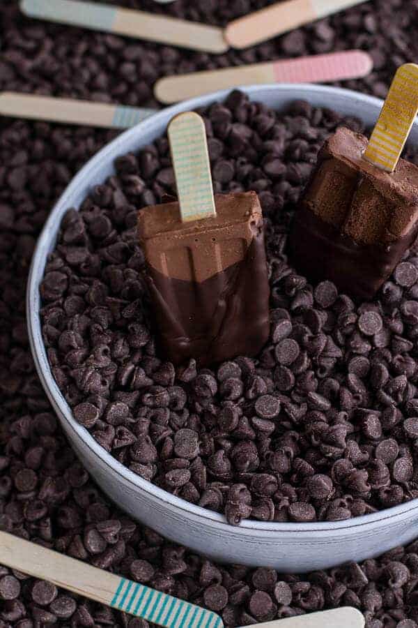 Vegan Chocolate Fudge Popsicles | halfbakedharvest.com