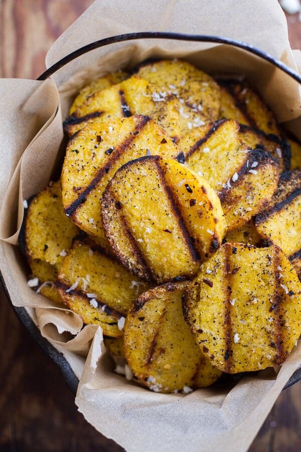 Grilled Parmesan Polenta Chips | halfbakedharvest.com