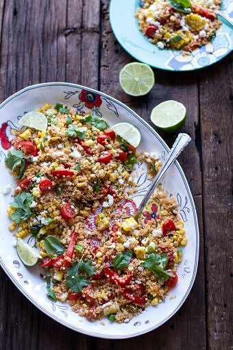 Summer Grilled Mexican Street Corn Quinoa Salad | halfbakedharvest.com @hbharvest