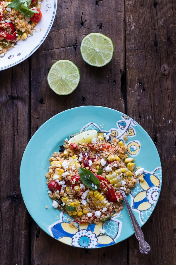 Summer Grilled Mexican Street Corn Quinoa Salad | halfbakedharvest.com