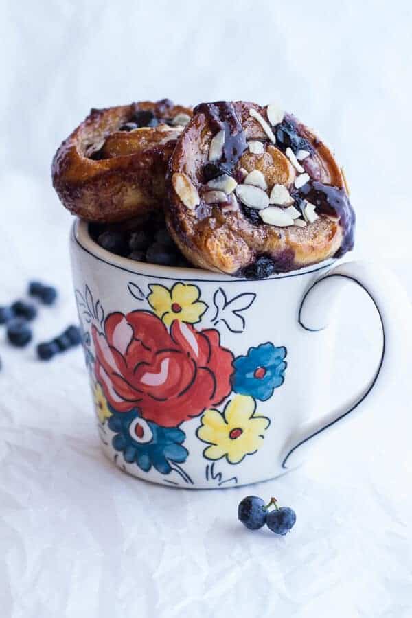 Vanilla Bean Blueberry Lemon + Cream Cheese Swirl Sticky Buns | halfbakedharvest.com