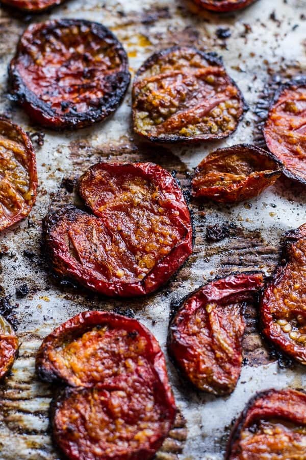Cheesy Margarita Pizza Hummus with Grilled Pesto Pizza Bread | halfbakedharvest.com
