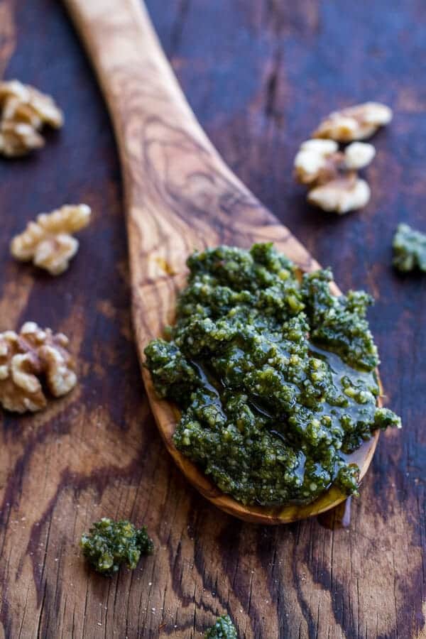 Toasted Walnut Pesto and Caramelized Nectarine and Gorgonzola Pizza w/Spicy Balsamic Drizzle | halfbakedharvest.com