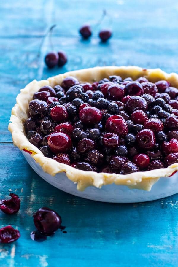 Vanilla Bourbon Cherry-Blueberry Pie | halfbakedharvest.com