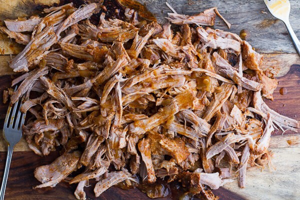 Crockpot Enchilada Pork Tacos w/Sweet Corn Slaw | halfbakedharvest.com @hbharvest