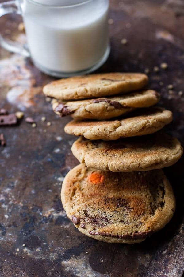 Double Trouble Chocolate Chunk Peanut Butter Honey Cookies | halfbakedharvest.com @hbharvest
