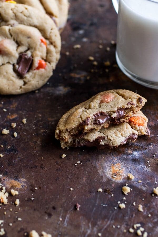 Double Trouble Chocolate Chunk Peanut Butter Honey Cookies | halfbakedharvest.com @hbharvest