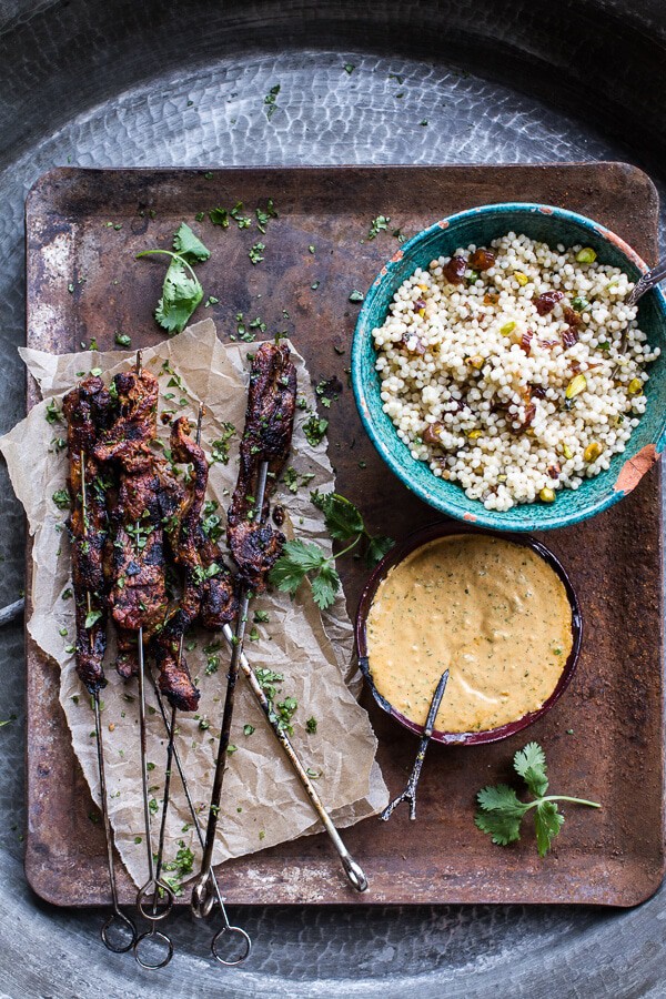 Indian Style Beef Satay with Curried Cashew Sauce | halfbakedharvest.com @hbharvest