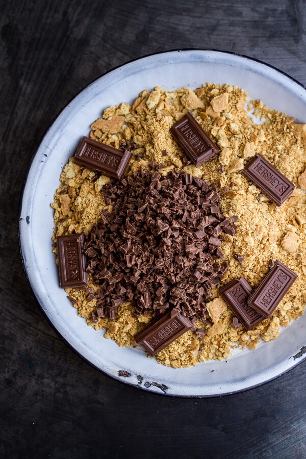 Inside Out Peanut Butter and Nutella Banana S'mores | halfbakedharvest.com