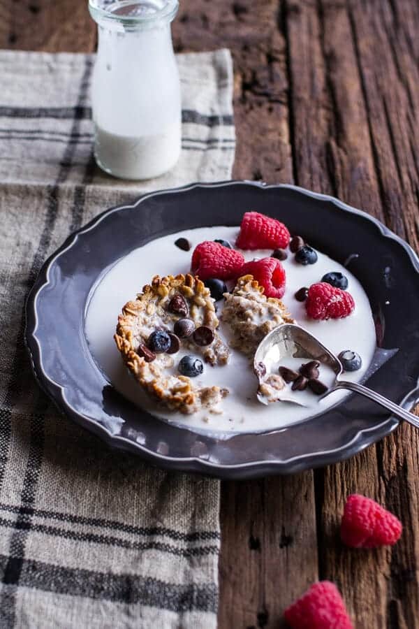 Oatmeal Chocolate Chip Cookie 'n' Milk Breakfast Cups | halfbakedharvest.com @hbharvest
