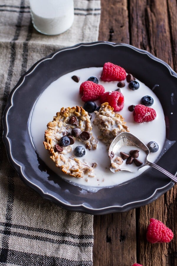 Oatmeal Chocolate Chip Cookie 'n' Milk Breakfast Cups | halfbakedharvest.com @hbharvest